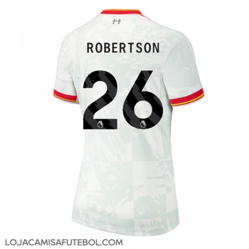 Camisa de Futebol Liverpool Andrew Robertson #26 Equipamento Alternativo Mulheres 2024-25 Manga Curta